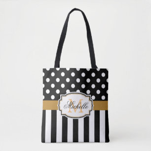 Tote Bag Points et bandes