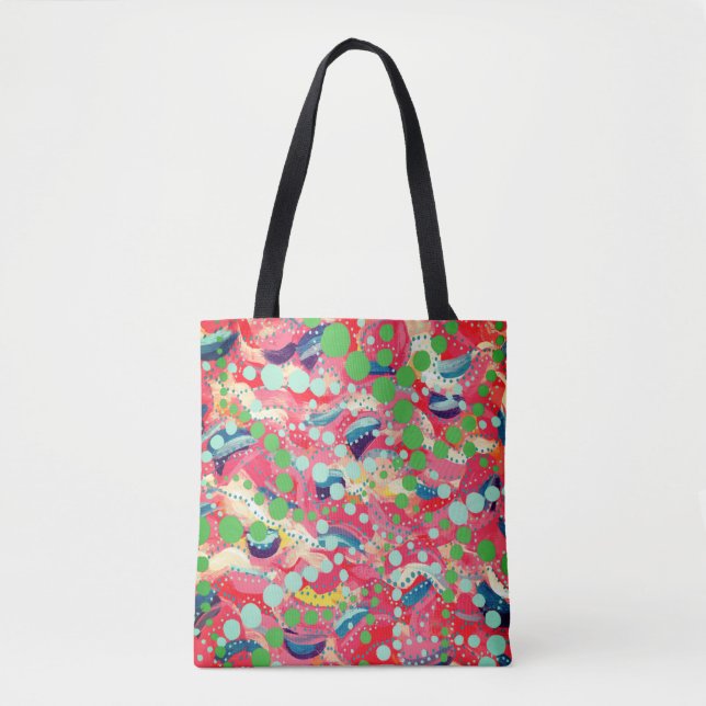 Tote Bag Points heureux et formes jouées Art original (Devant)
