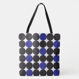 Tote Bag Points noirs foncés en gras Motif géométrique