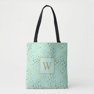 Tote Bag Points or et menthe