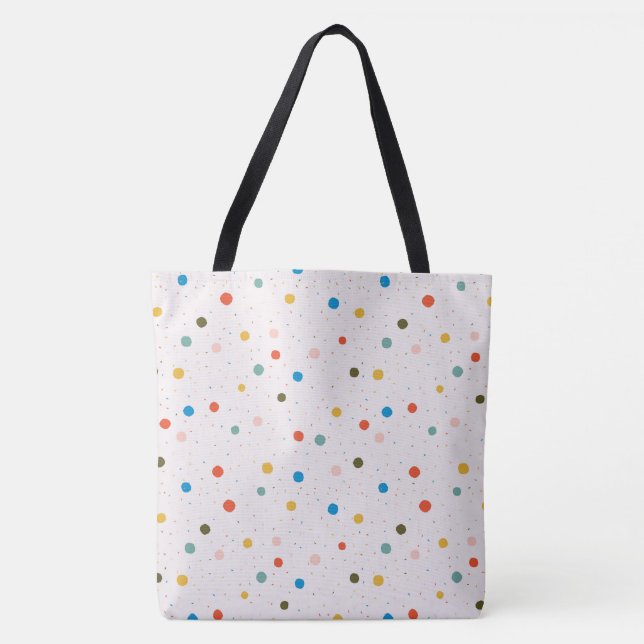 Tote Bag Points peints colorés  (Devant)