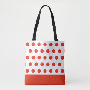 Tote Bag Points rouges élégants