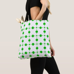 Tote Bag Points verts, Motif à pois, Pois, Pointillé
