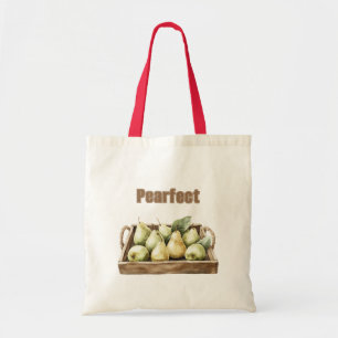 Tote Bag Poire Parfaite Verte