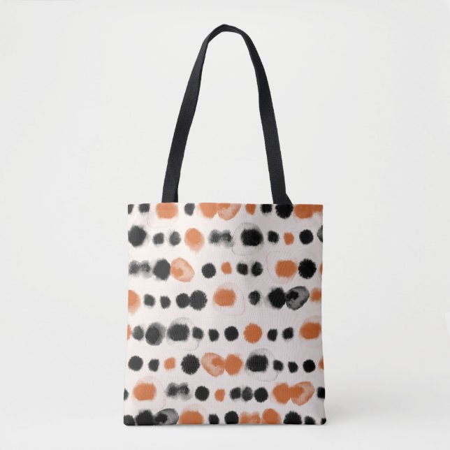 Tote Bag Pois Abstraits : Géométrie aquarelle. (Devant)