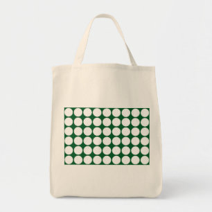 Tote Bag Pois blancs sur vert