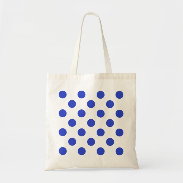 Tote Bag Pois bleu royal (Devant)