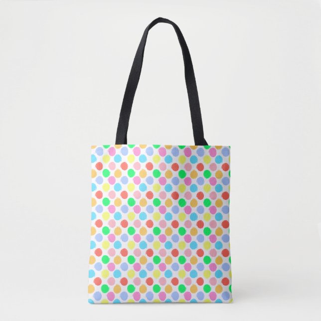 Tote Bag Pois coloré (Devant)