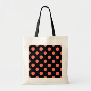 Tote Bag Pois coralliens vivants sur noir