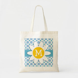 Tote Bag Pois de bleus layette ; Marguerite