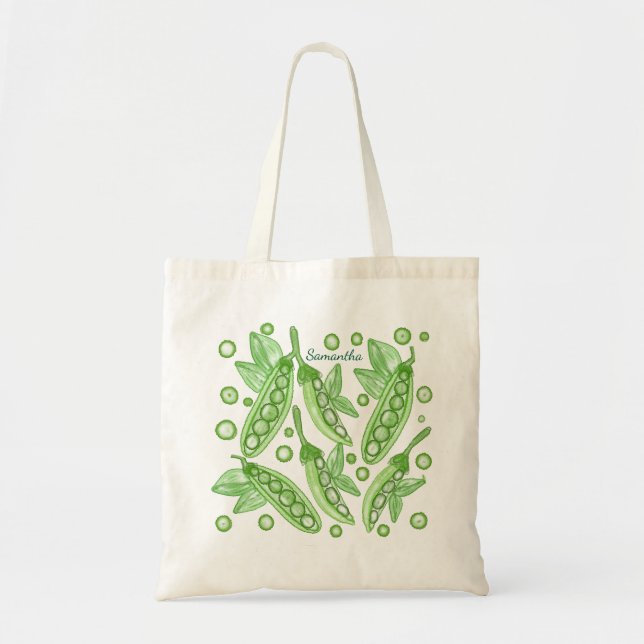 Tote Bag Pois de légumes (Devant)