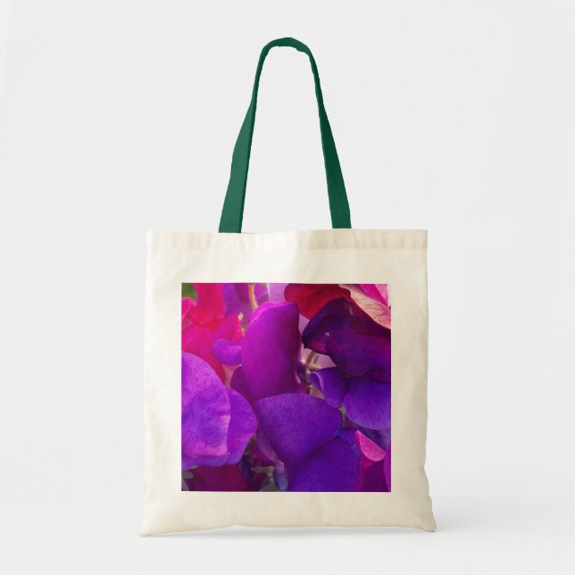 Tote Bag Pois doux violet et rose (Devant)