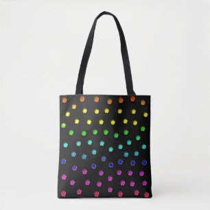 Tote Bag Pois en Rainbow Reed Metallic Design