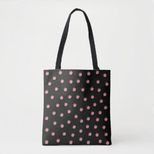 Tote Bag Pois en rose encastré