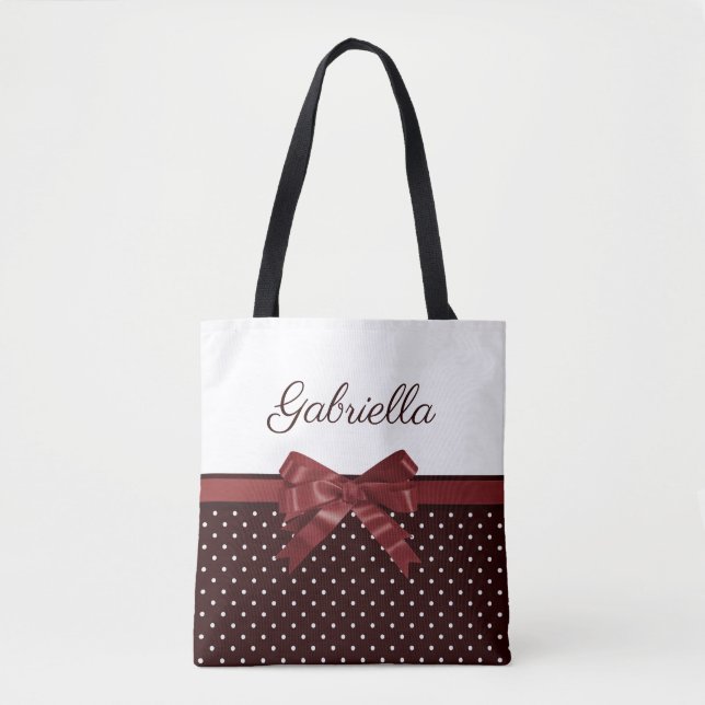 Tote Bag Pois et Bow (Devant)