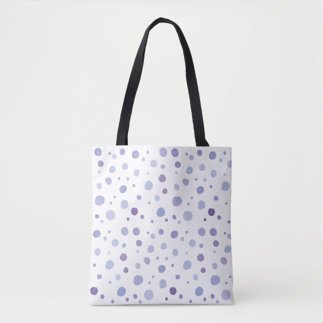 Tote Bag pois peint à la main (Devant)