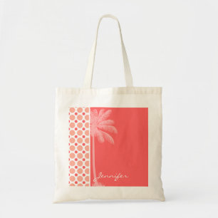 Tote Bag Pois rose et de corail tropical