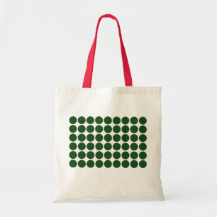 Tote Bag Pois verts en blanc