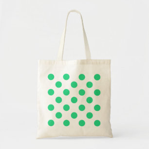 Tote Bag Pois verts et blancs