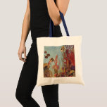 Tote Bag Poisson ange dans le corail, poissons tropicaux vi<br><div class="desc">Illustration vintage de la vie marine,  poissons anges tropicaux nageant dans un récif corallien. Mettez votre équipement de plongée,  nagez avec les poissons et voyagez sous l'eau jusqu'au fond de la mer bleue profonde !</div>