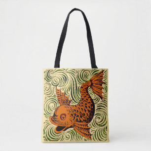 Tote Bag Poisson Antique Carrelage Ancien art