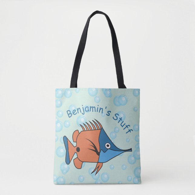 Tote Bag Poisson Carton mignon (Devant)