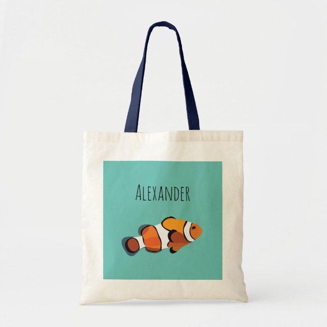 Tote Bag Poisson clown Nom des enfants personnalisé (Devant)
