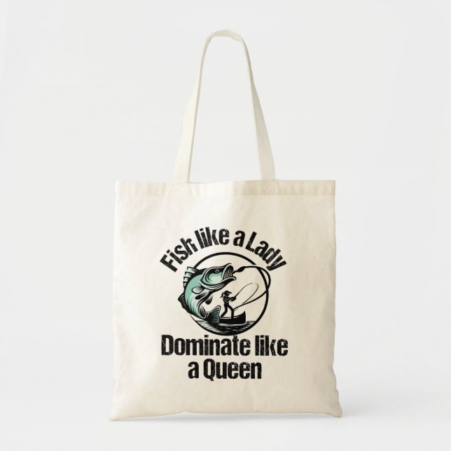 Tote Bag Poisson comme une dame, dominer comme une reine.w (Devant)