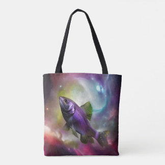 Tote Bag Poisson cosmique AAI Imaginaire Art numérique Impr