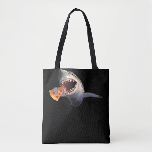 Tote Bag Poisson de requin Pizza Amateurs de requins Dons a (Devant)