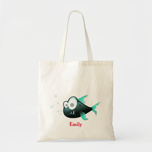 Tote Bag Poisson Décoratif Personnalisé Drôle Bubles De Bai (Devant)