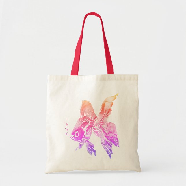 Tote Bag Poisson d'or Aquarium pour animaux de compagnie ou (Devant)