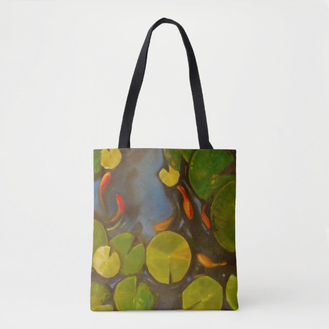 Tote Bag Poisson D'Or Koi Pond Water Lys (Devant)