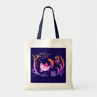 Tote Bag Poisson doré sur fond bleu foncé