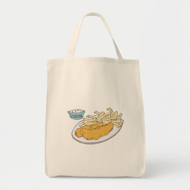 Tote Bag poisson et frites (Devant)