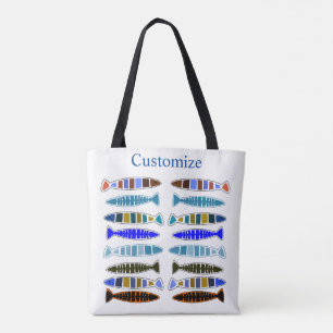 Tote Bag Poisson rayé multicolore Thunder_Cove