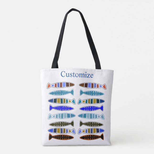 Tote Bag Poisson rayé multicolore Thunder_Cove (Dos)
