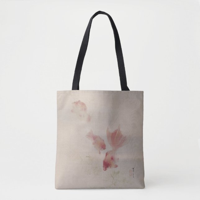 Tote Bag Poisson rouge par Watanabe Seitei  (Devant)