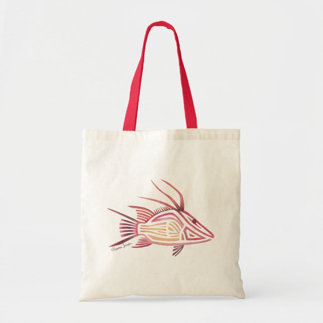Tote Bag Poisson-taupe (Devant)