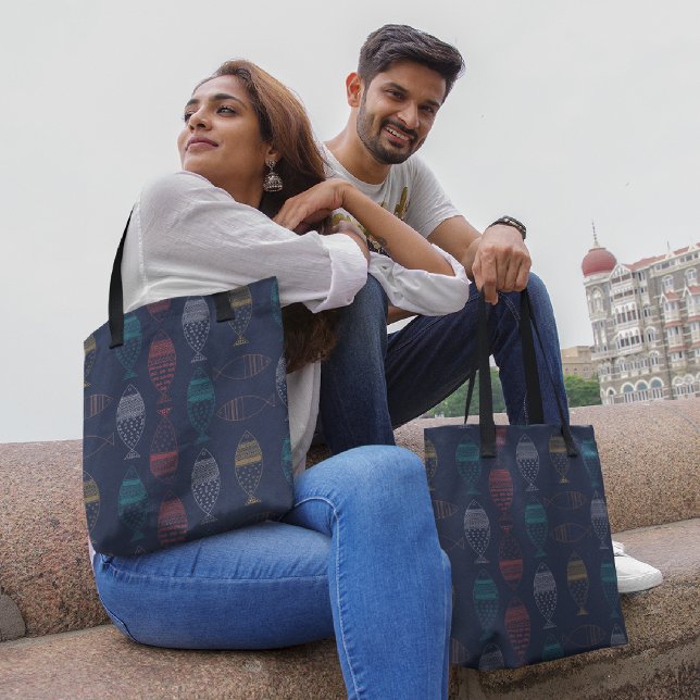 Tote Bag Poisson tribal (Créateur téléchargé)