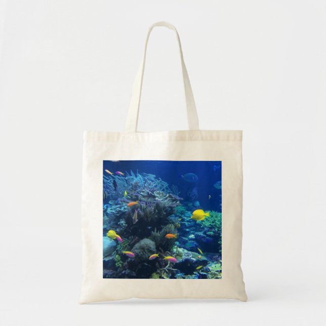 Tote Bag Poisson Tropical Jaune (Devant)