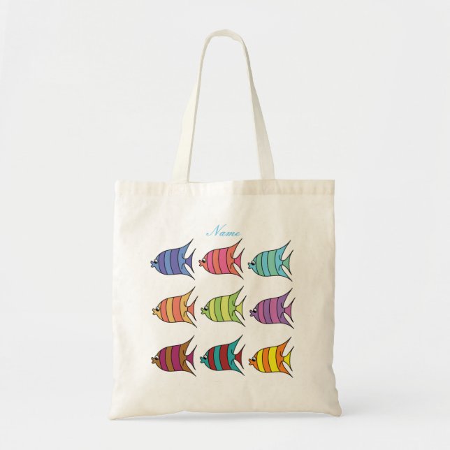 Tote Bag Poisson tropical multicolore Thunder_Cove (Devant)
