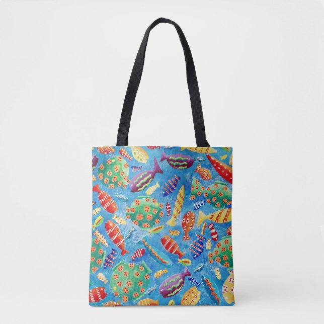 Tote Bag Poisson tropical Vie marine sous-marine Nautique (Devant)