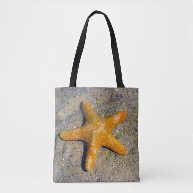 Tote Bag Poisson unique dans le sable (Devant)