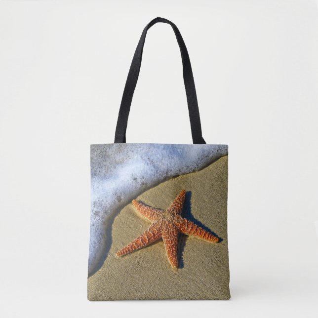 Tote Bag Poisson unique sur la plage (Devant)