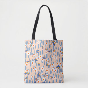 Tote Bag Poissons botaniques : Motif Vintage sans couture.