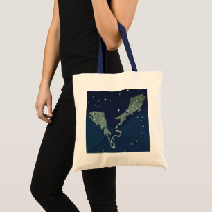 Tote Bag Poissons Constellation Zodiaque Vintage Astrologie