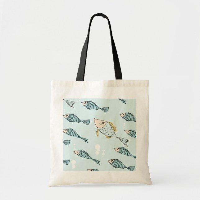 Tote Bag Poissons de natation (Devant)