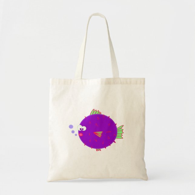 Tote Bag Poissons pourpres de décolleur (Devant)