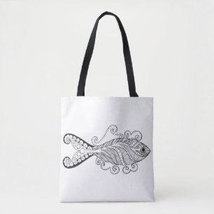 Tote Bag Poissons stylisés 2